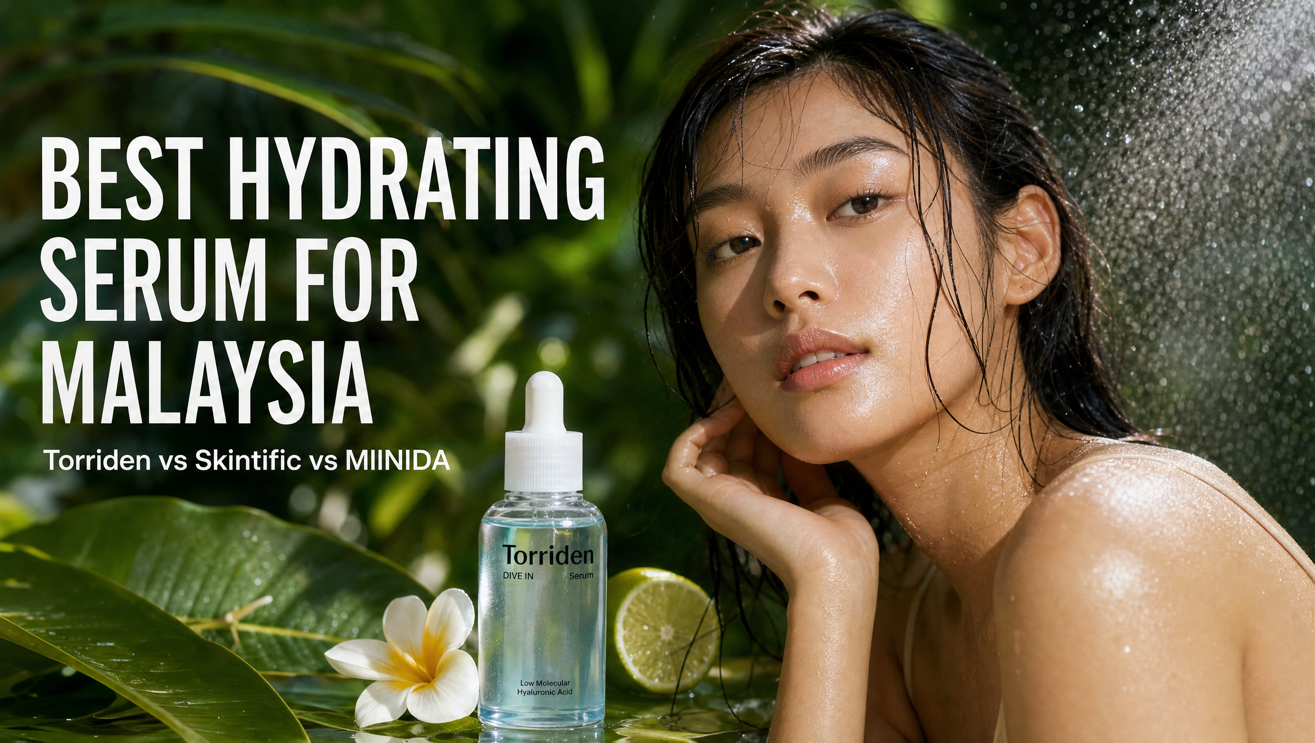 Dewy hydrated skin comparison — best hydrating serum for Malaysia Torriden vs Skintific vs MIINIDA